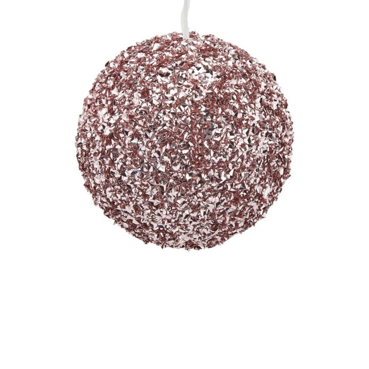 EDG Pallina di Natale Glitter rosa in PVC Ø 15 cm