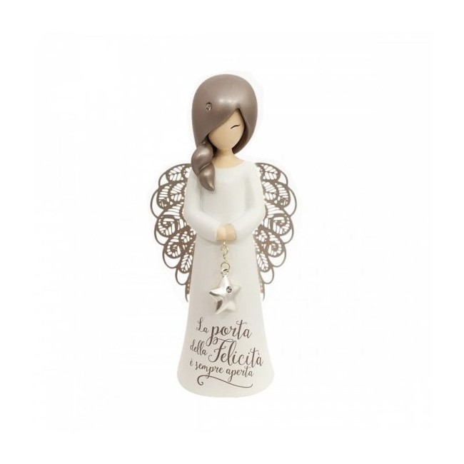 Enesco You Are An Angel "La porta della felicità è sempre aperta" h 12,5 cm Enesco You Are An Angel "La porta della felicità è sempre aperta" h 12,5 cm