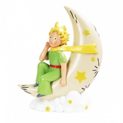 Statuetta Piccolo Principe sulla Luna Enesco in Resina...