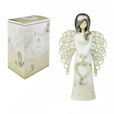 Statuina Enesco You Are An Angel Floral Coeur Papillon 15,5 cm
