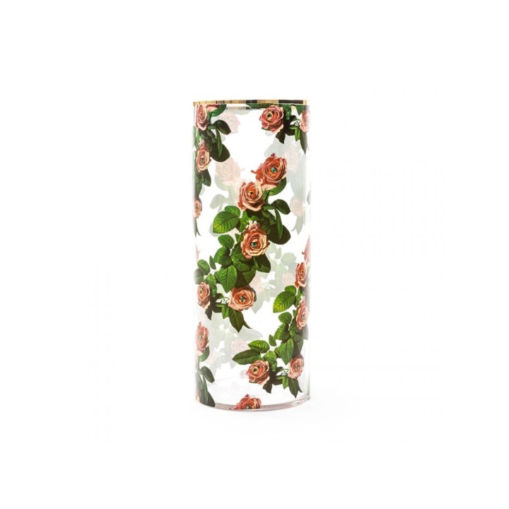 Vaso in vetro "TOILETPAPER" Roses Seletti Cm20 H30