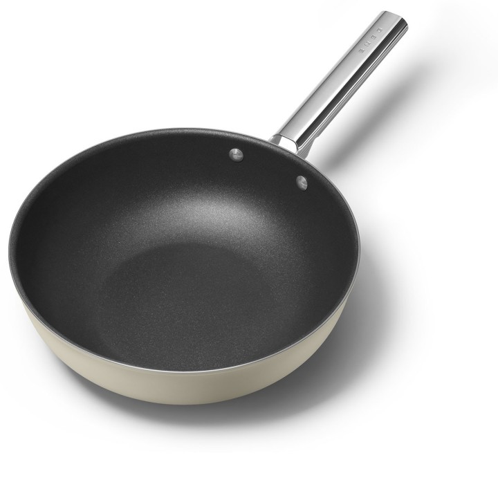 Smeg Wok 50's Style antiaderente panna Ø 30 cm