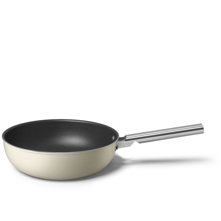 Smeg Wok 50's Style antiaderente panna Ø 30 cm