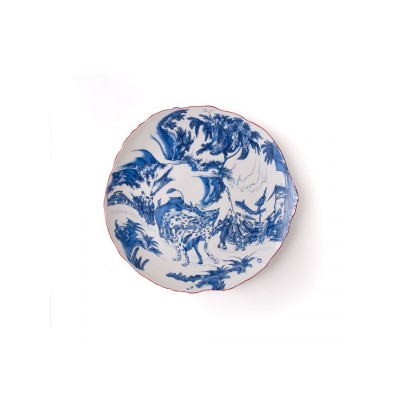 Seletti piatto piano porcellana diametro 28 cm DIESEL LIVING in Blu chino
