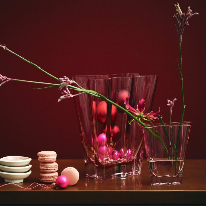 Rosenthal Vaso Flux Rose in vetro alto 26 cm