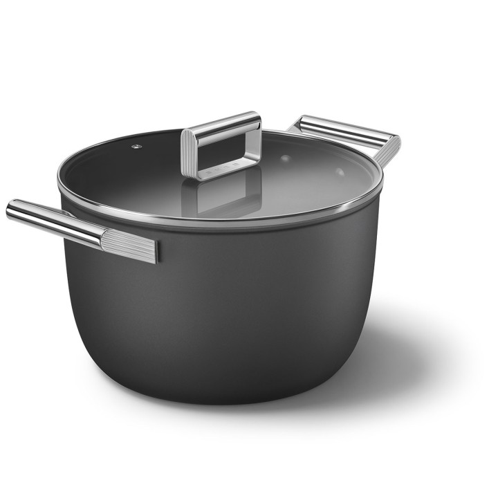 Smeg Pentola 50's Style con coperchio nera Ø 26 cm