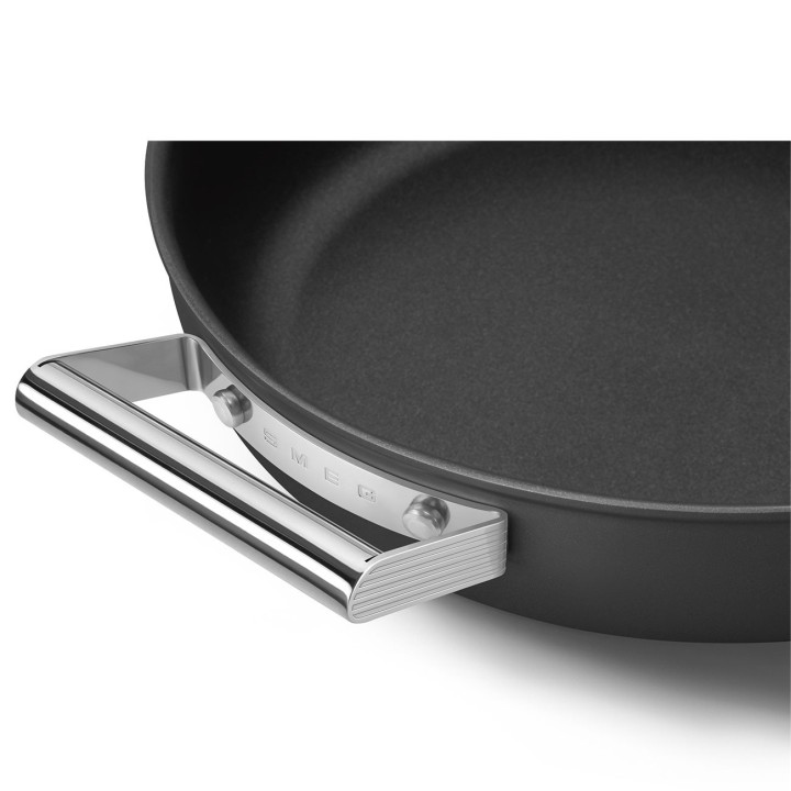 Smeg Tegame 50's Style a 2 manici con coperchio nero Ø 28 cm