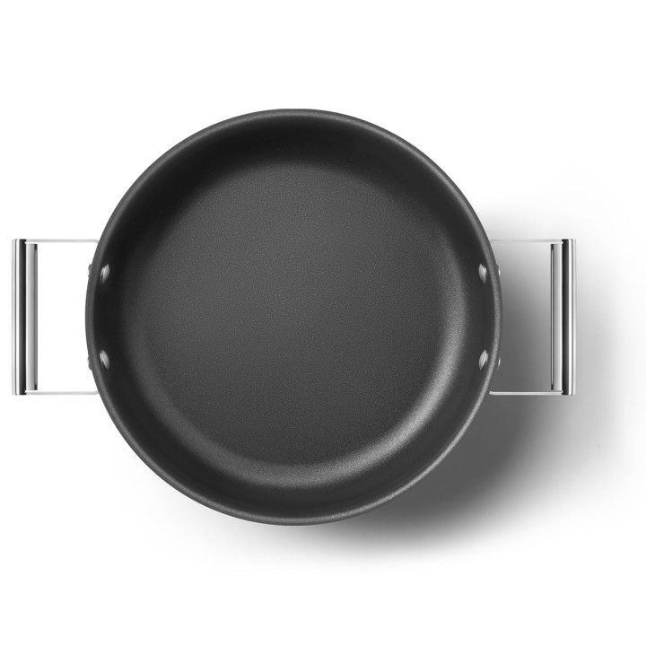 Smeg Tegame 50's Style a 2 manici con coperchio nero Ø 28 cm