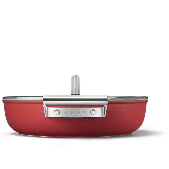 Smeg Tegame 50's Style con coperchio rosso Ø 28 cm