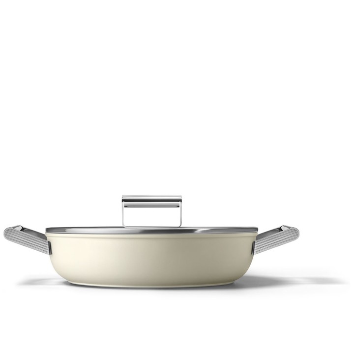 Smeg Tegame 50's Style con coperchio panna Ø 28 cm
