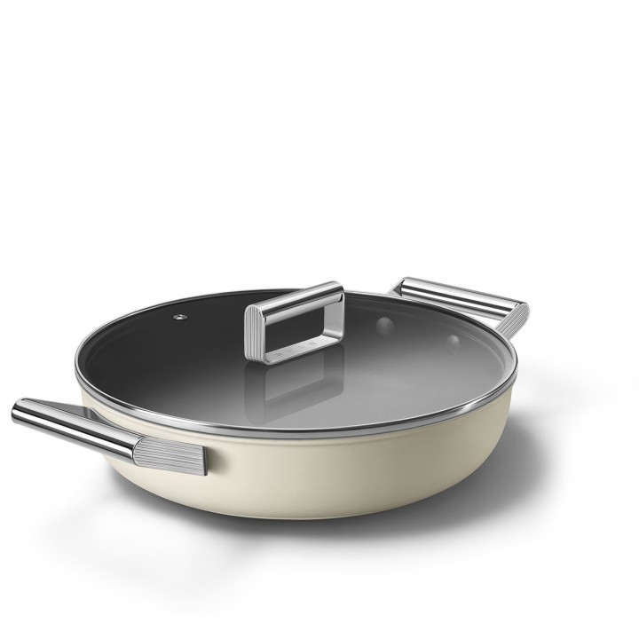 Smeg Tegame 50's Style con coperchio panna Ø 28 cm