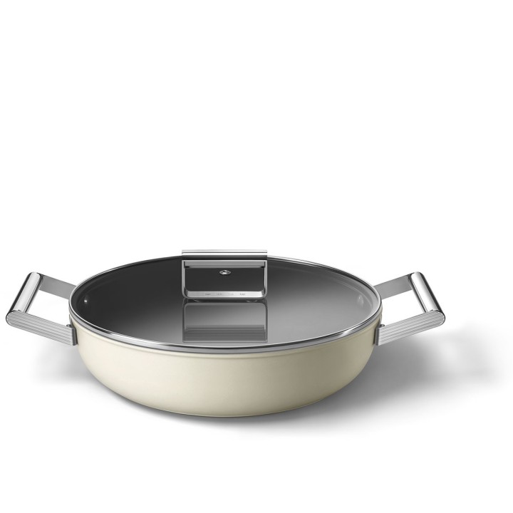 Smeg Tegame 50's Style con coperchio panna Ø 28 cm