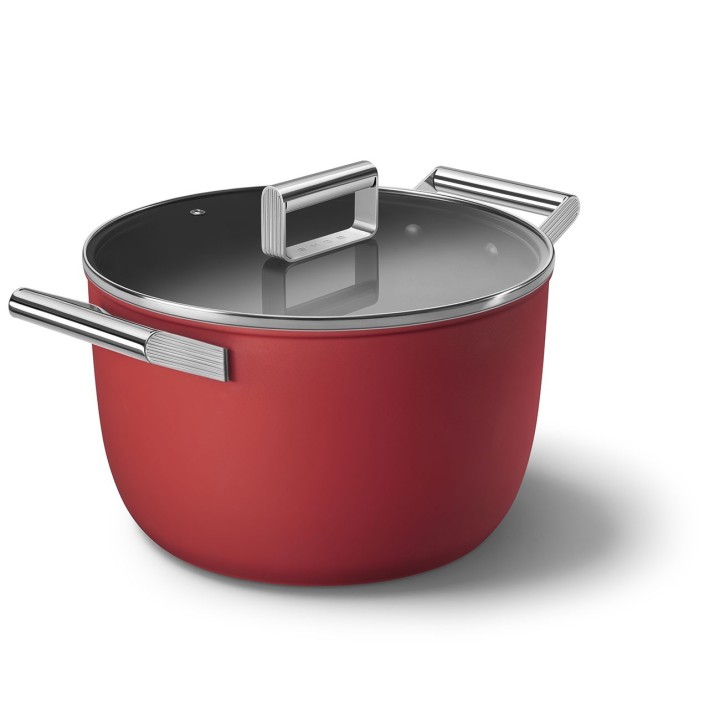 Smeg Pentola 50's Style con coperchio rossa Ø 26 cm