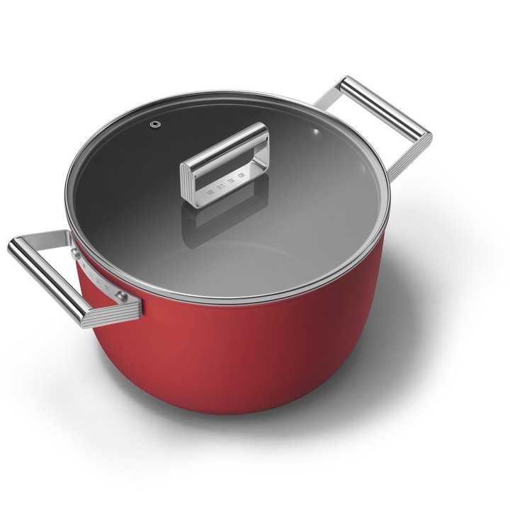Smeg Pentola 50's Style con coperchio rossa Ø 26 cm