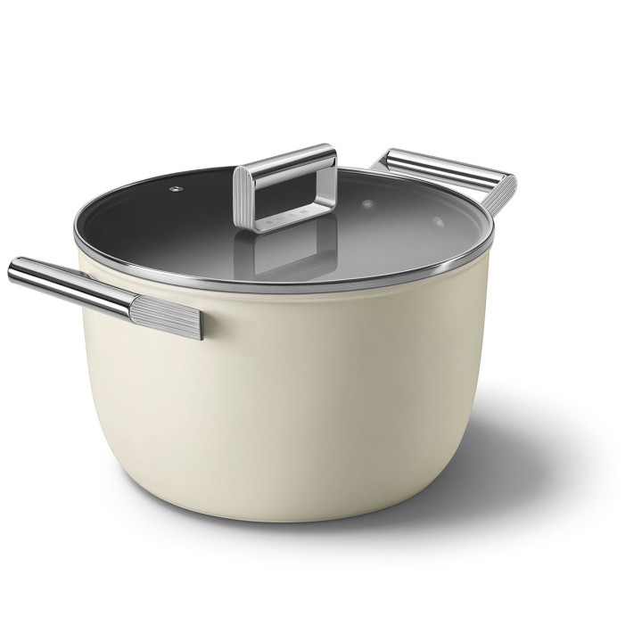 Smeg Pentola 50's Style con coperchio panna Ø 26 cm