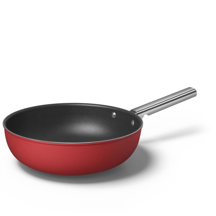 Smeg Wok 50's Style antiaderente rosso Ø 30 cm