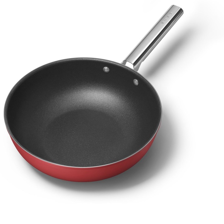 Smeg Wok 50's Style antiaderente rosso Ø 30 cm