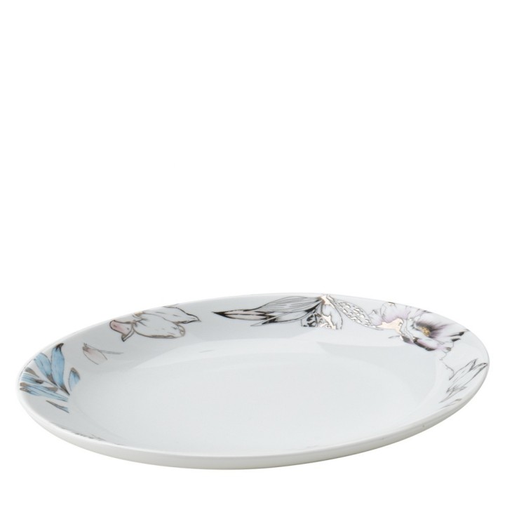 Hervit Creations piatto ovale porcellana Blooms 36x25,5cm