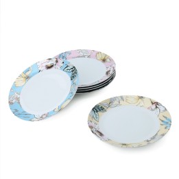 Hervit Creations Box 6 piatti piani in porcellana diametro 27cm