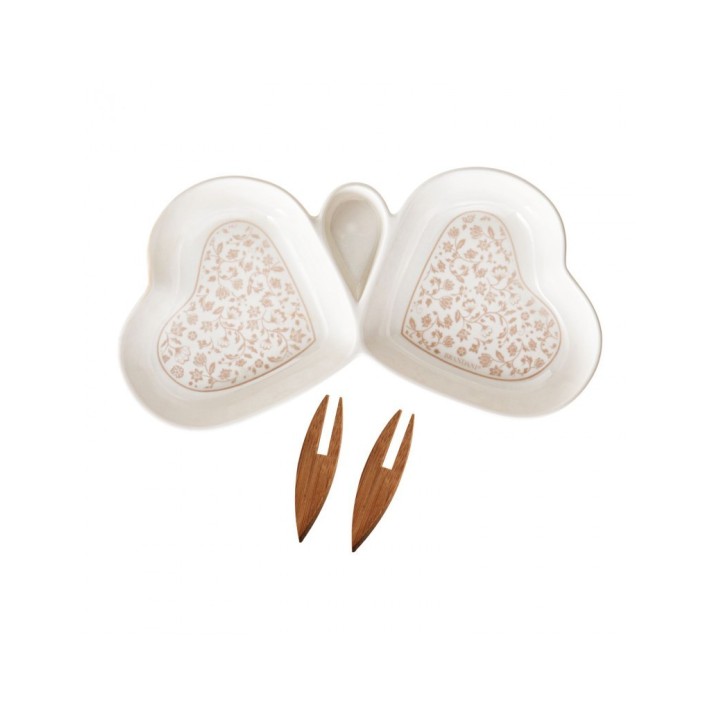 Brandani antipastiera Farfalla campo ai fiori porcellana 2 forchette