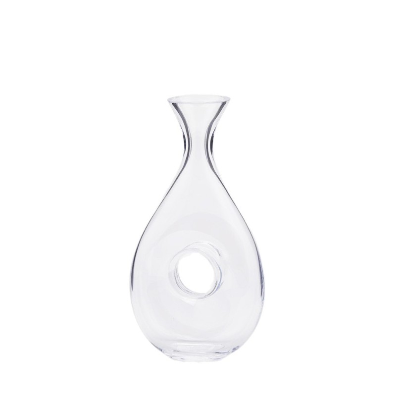 Decanter con Foro in Vetro Trasparente 1 Litro H29 cm | EDG