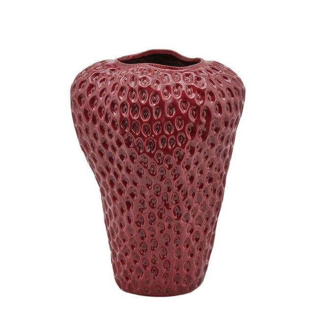 Enzo De Gasperi Vaso Chakra Fragola Burgundy h 37 cm Ø 25 cm