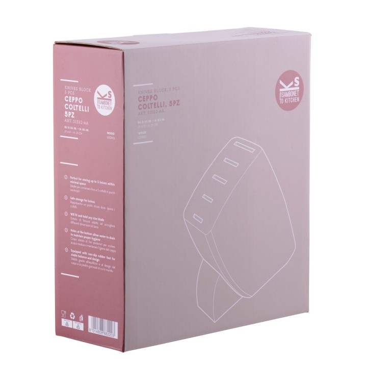Sambonet Ceppo per 5 coltelli in legno Kitchen