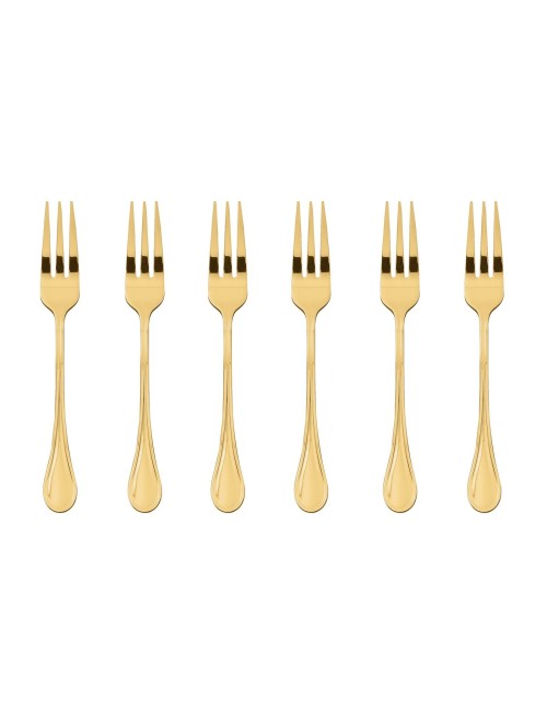 SET 6 FORCH. DOLCE ROYAL PVD GOLD