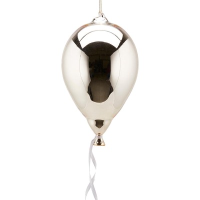 Decoro Natalizio Palloncino Sospeso in Vetro Lucido New...