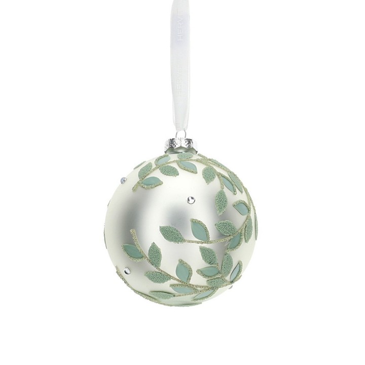 Hervit Pallina di Natale in vetro soffiato champagne Ø 8 cm