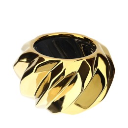 Hervit Vaso Tecno ceramica oro diametro 15x9 cm