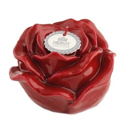 Hervit Creations Candela a rosa rossa laccata Ø 12 cm