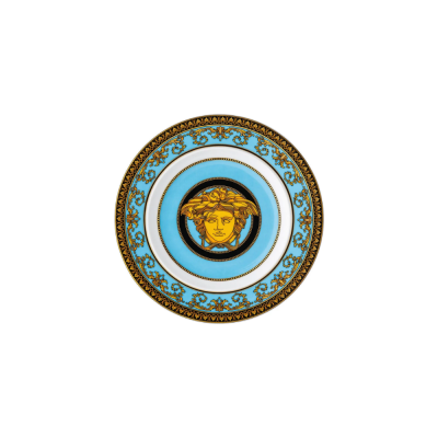 Versace Medusa Celeste Piattino pane - Rotondo - Ø 18,4 cm - h 1,8 cm