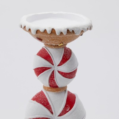 Portacandele Natalizio Candy per Candele Grandi H26 cm | EDG 2