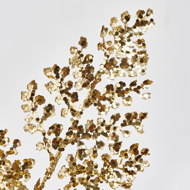 Felce Metallica Glitterata Oro H46 cm - EDG