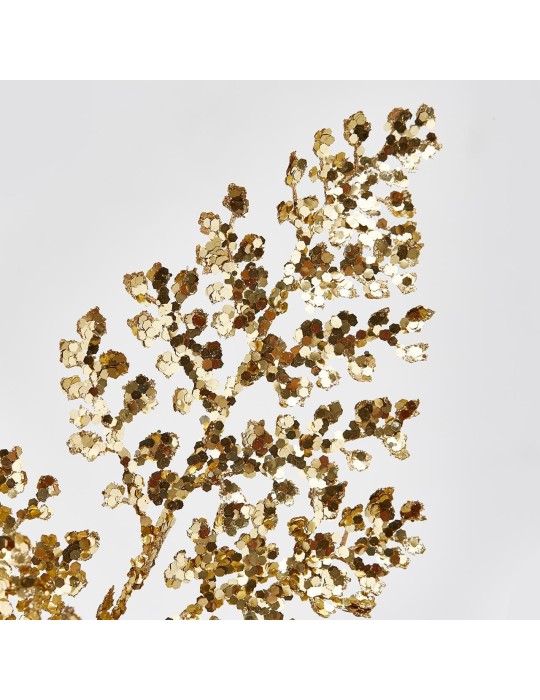 Felce Metallica Glitterata Oro H46 cm - EDG
