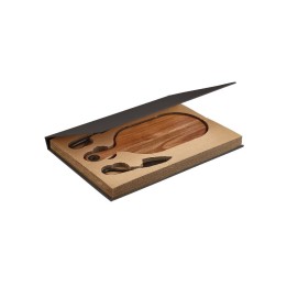 Brandani Tagliere formaggi Industrial acacia con coltello e