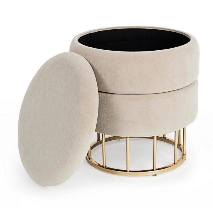 Bizzotto Sgabello contenitore Pavlina beige
