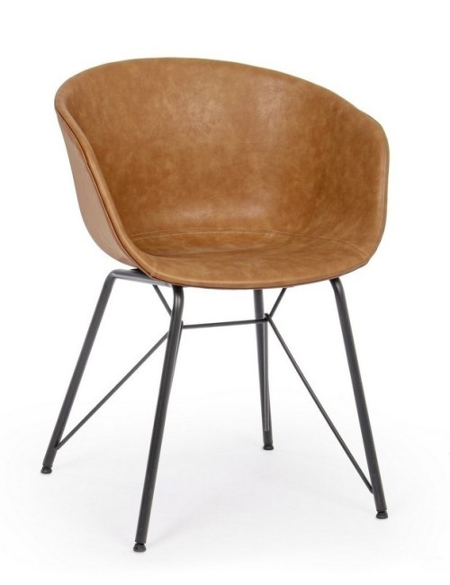 Bizzotto Sedia Warhol Cuoio Vintage 3/4