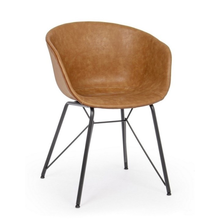 Bizzotto Sedia Warhol Cuoio Vintage 3/4