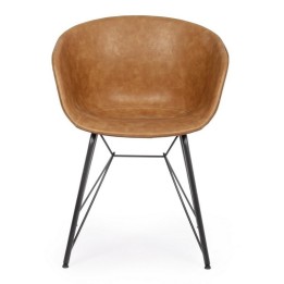 Bizzotto Sedia Warhol Cuoio Vintage davanti