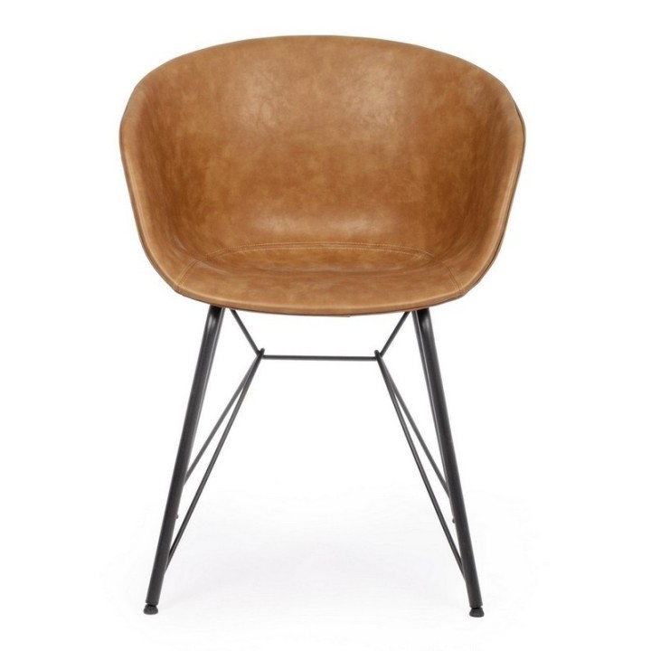 Bizzotto Sedia Warhol Cuoio Vintage davanti