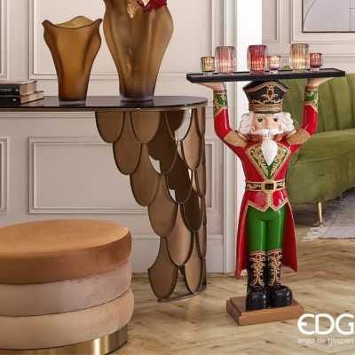 Enzo De Gasperi Pouf 3 strati Hazelnut H.45 D.60 cm 2