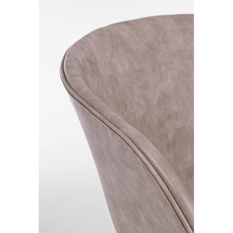Bizzotto Sedia in ecopelle beige Warhol