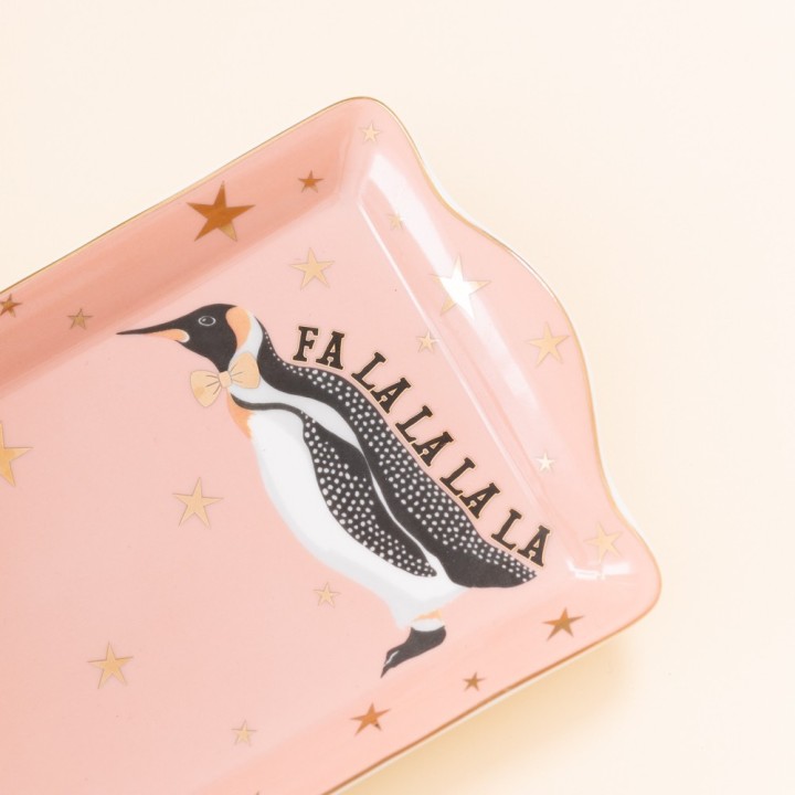 Livellara Vassoio per torta con pinguino 34 × 15 cm