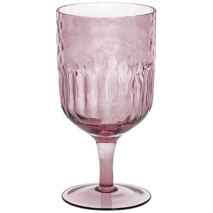 Tognana Set 6 Calici Ametista Vetro Rosa