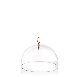 Ivv Vertigo campana trasparente con pomello in cuoio cm 25
