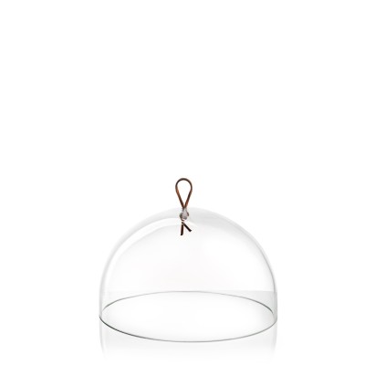 Ivv Vertigo campana trasparente con pomello in cuoio cm 25