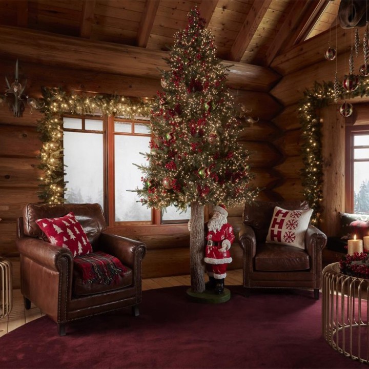 EDG Base a tronco con Babbo Natale per albero di Natale