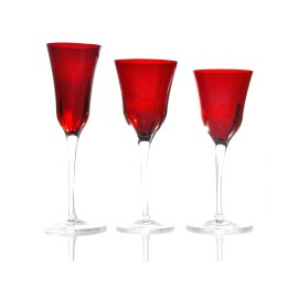 VE.MA Set di 6 flute Julia rosse